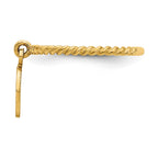 14k Polished Angel Dangle Twisted Band Baby / Childs Ring