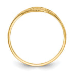 14k Cross in Heart Ring