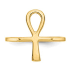 14k Polished Ankh Egyptian Cross Ring