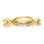 14k Polished Ichthus Fish Ring