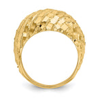 14k Diamond-Cut Dome Ring