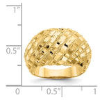 14k Diamond-Cut Dome Ring