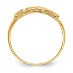 14K Quinceanera 15 with Hearts Ring