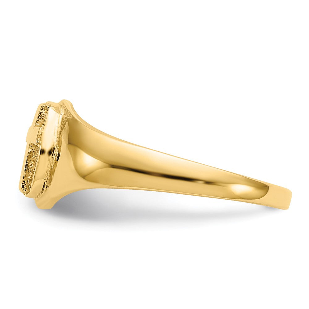 14k Polished Cross Baby / Childs Ring