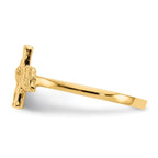 14k Polished Crucifix Baby / Childs Ring