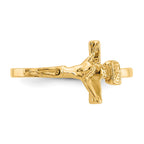 14k Polished Crucifix Baby / Childs Ring