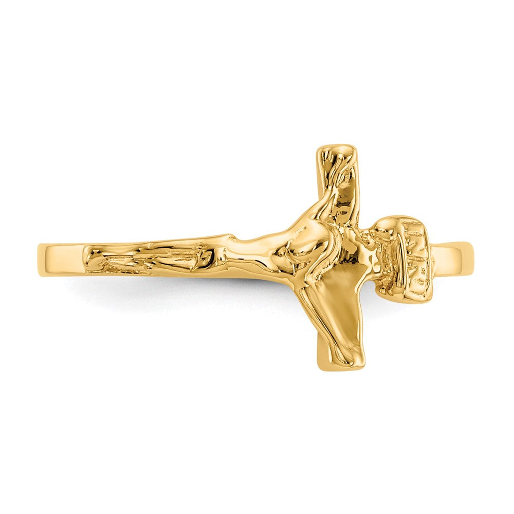 14k Polished Crucifix Baby / Childs Ring