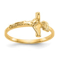 14k Polished Crucifix Baby / Childs Ring