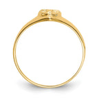 14k Polished Cross Baby / Childs Ring