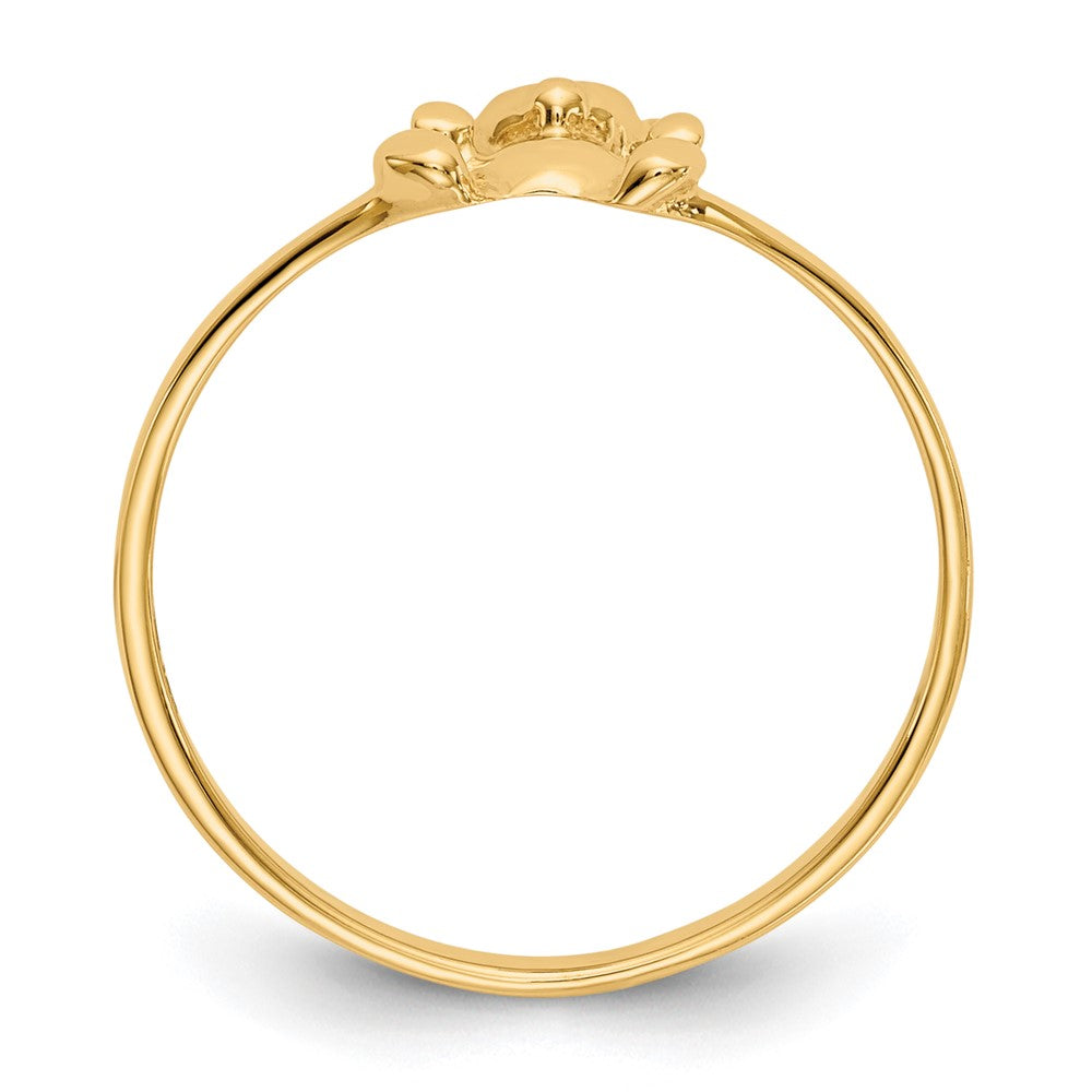14k Polished Teddy Bear Baby / Childs Ring