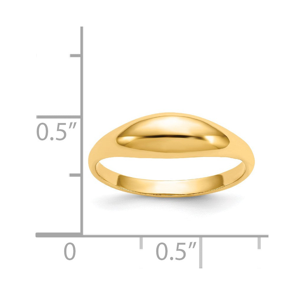 14k Polished Dome Childs Ring