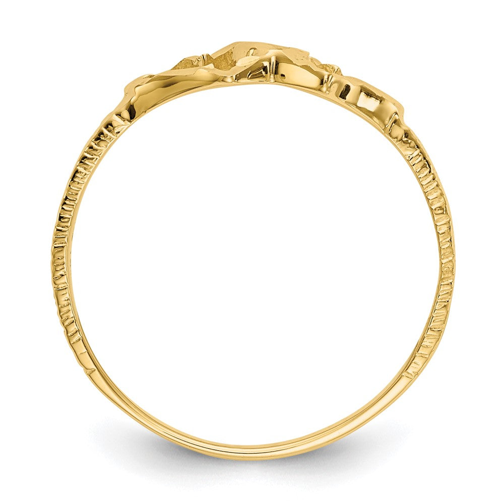 14k Two Hearts Baby / Childs Ring