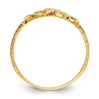 14k Two Hearts Baby / Childs Ring
