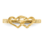 14k Two Hearts Baby / Childs Ring