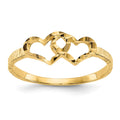 14k Two Hearts Baby / Childs Ring