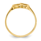 14k Two Hearts Baby / Childs Ring