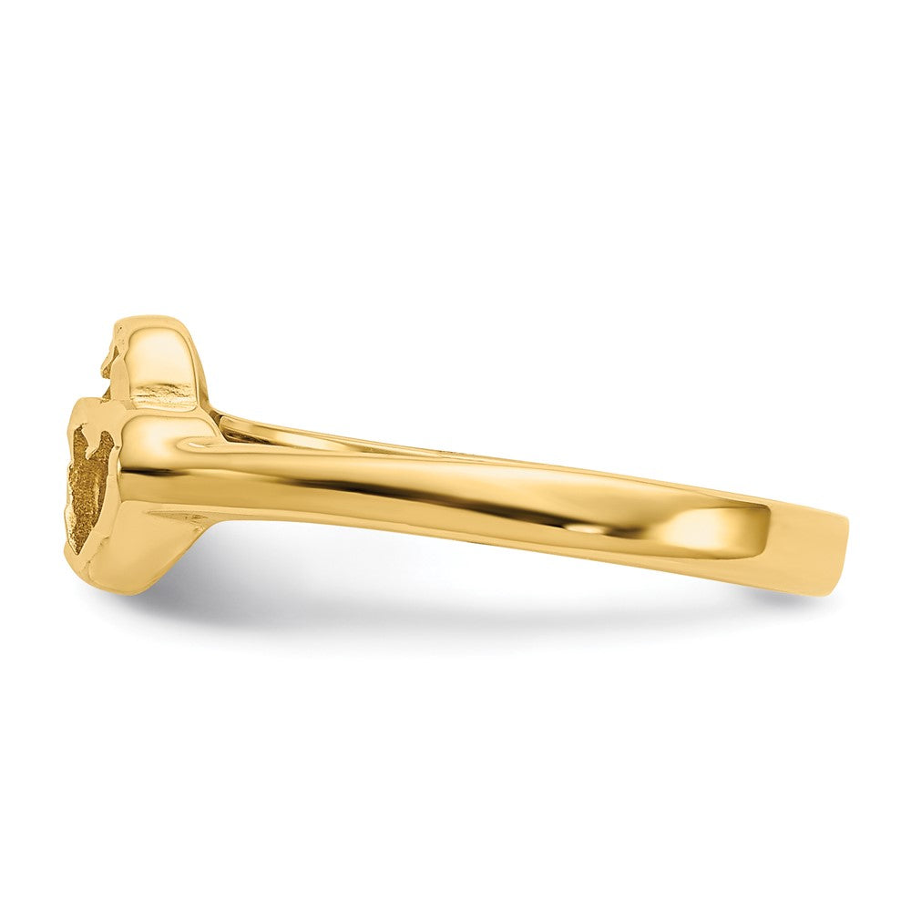 14k Two Hearts Baby / Childs Ring