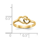 14k Two Hearts Baby / Childs Ring