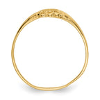 14k 3.0x4.5mm Closed Back Childs Fancy Oval Signet Ring