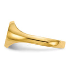 14k 6.5x7.5mm Closed Back Childs Oval Signet Ring