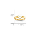 14k Cut-out Heart Baby / Childs Ring