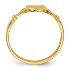14k 5.0x5.0mm Open Back Childs Heart Signet Ring