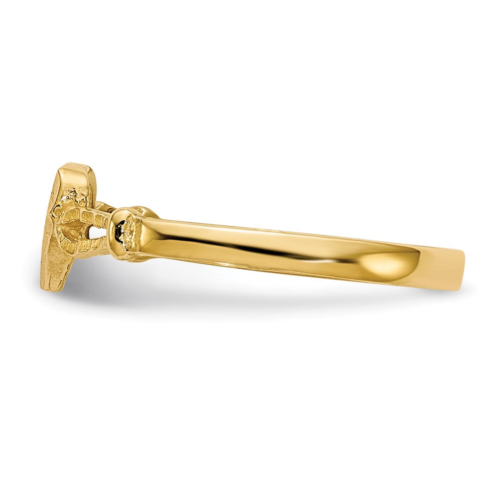 14k 5.0x5.0mm Open Back Childs Heart Signet Ring