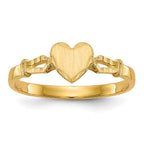 14k 5.0x5.0mm Open Back Childs Heart Signet Ring