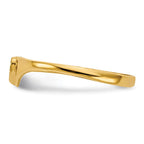 14k 4.5x4.0mm Open Back Childs Heart Signet Ring