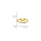 14k 4.5x4.0mm Open Back Childs Heart Signet Ring