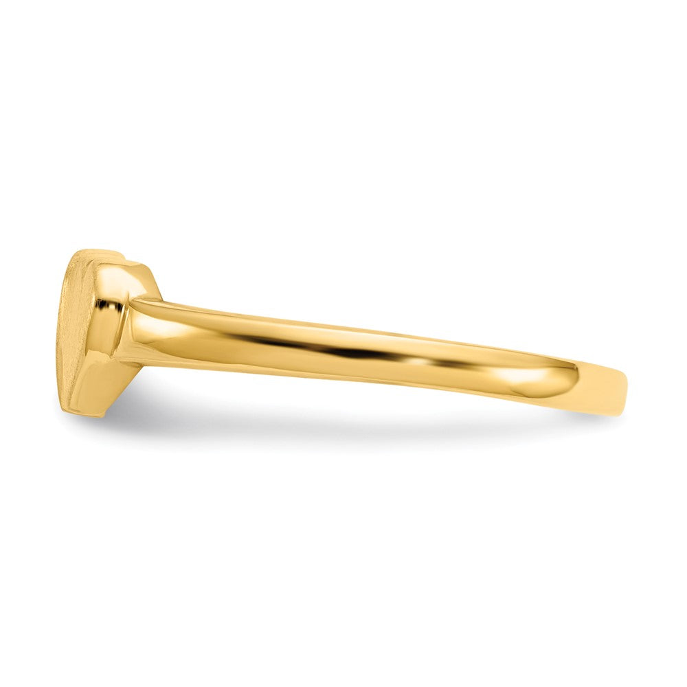 14k 5.5x5.0mm Open Back Double Heart Signet Ring