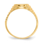 14k 10.5x9.5mm Oval Open Back Mens Signet Ring