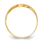 14k Polished Curve Ring