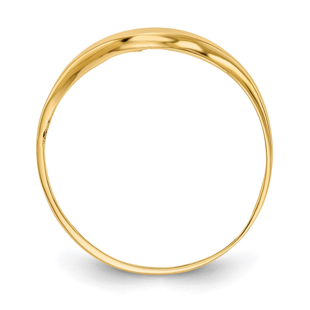 14k Polished Curve Ring