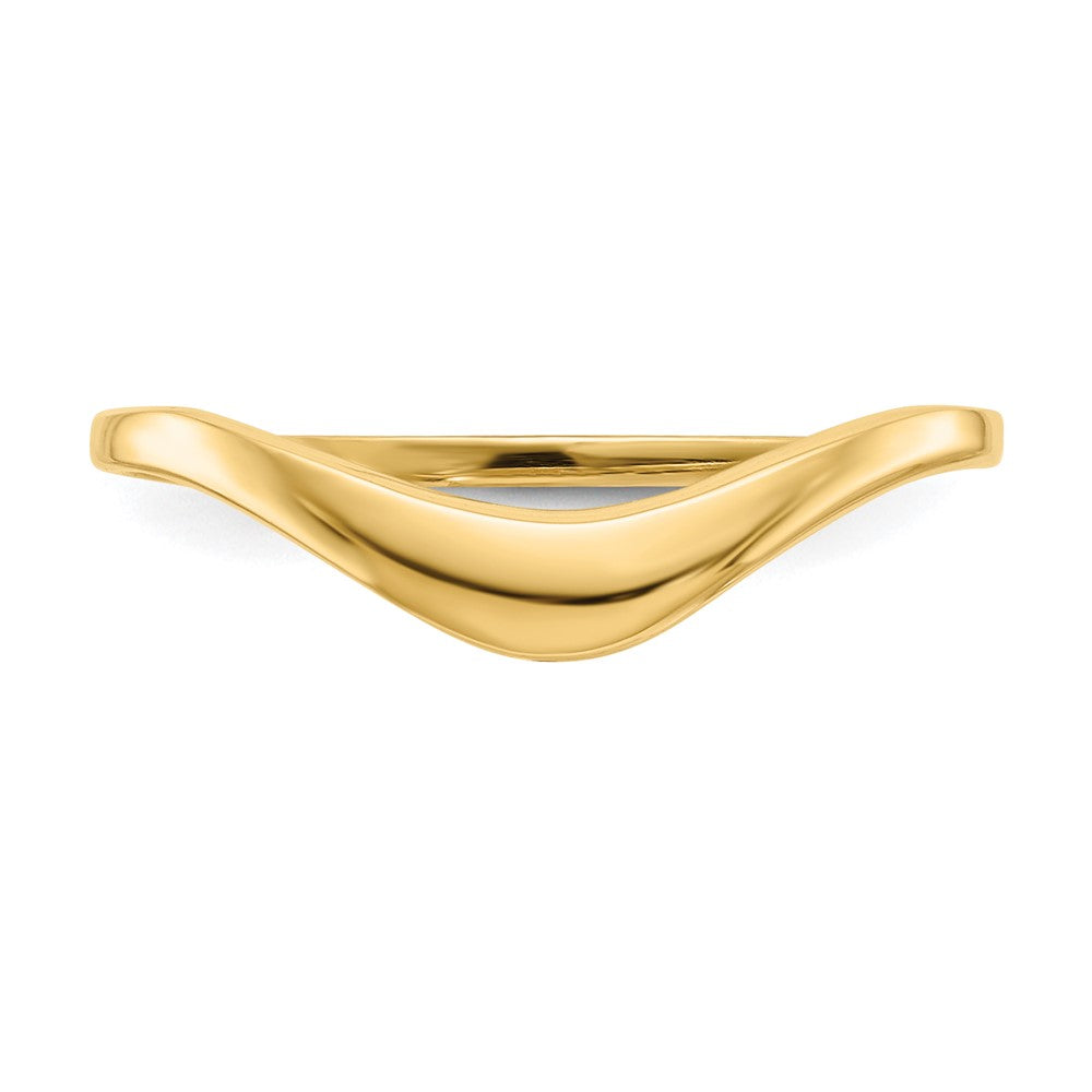 14k Polished Curve Ring