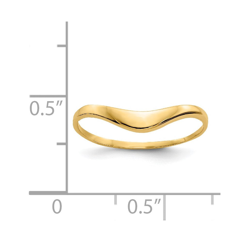 14k Polished Curve Ring