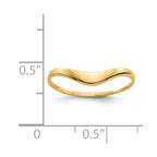 14k Polished Curve Ring
