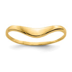 14k Polished Curve Ring