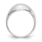 14k White Gold Polished Dome Ring