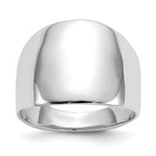 14k White Gold Polished Dome Ring