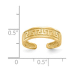 14k 5mm Greek Key Toe Ring