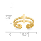 14k Cross Toe Ring