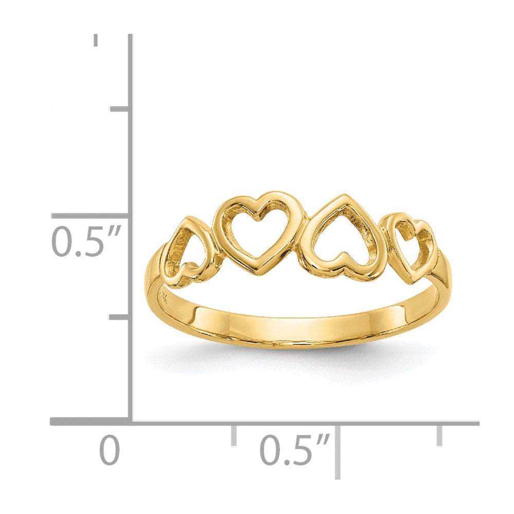 14k Hearts Ring