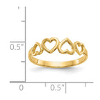 14k Hearts Ring