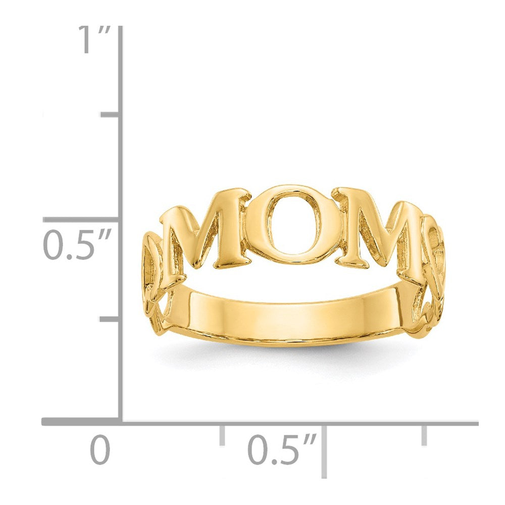 14k Polished MOM Ring