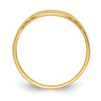 14K Polished 6.25x4.0mm Closed Back Baby Rectangular Signet Ring