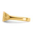 14K Polished 6.25x4.0mm Closed Back Baby Rectangular Signet Ring