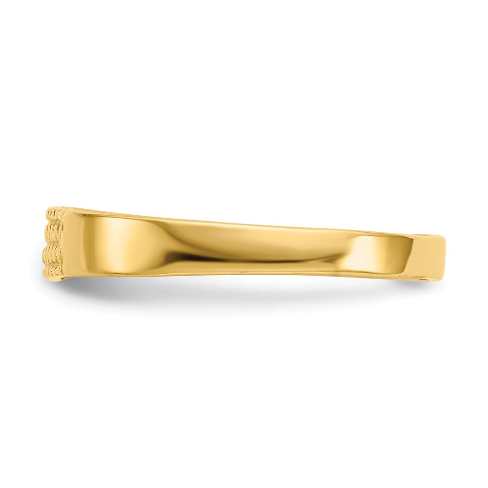 14K Polished 4.5x3.0mm Closed Back Childs Rectangular Signet Ring