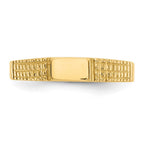 14K Polished 4.5x3.0mm Closed Back Childs Rectangular Signet Ring
