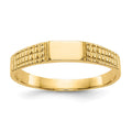 14K Polished 4.5x3.0mm Closed Back Childs Rectangular Signet Ring